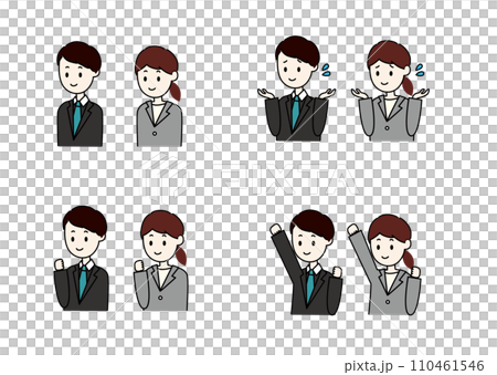 年輕的西裝男女 110461546