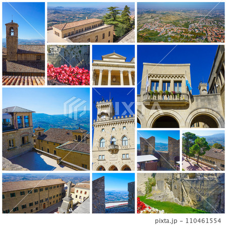 City of San Marino, Republic of San Marino narrow medieval alleyways. City of San Marino, Republic of San Marino narrow medieval alleyways. 110461554