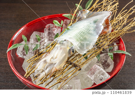 イカの刺身　イカの活き造り 110461839
