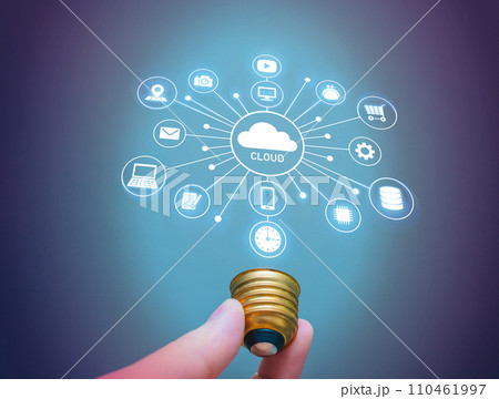 電球のコンセプチュアルアート 110461997