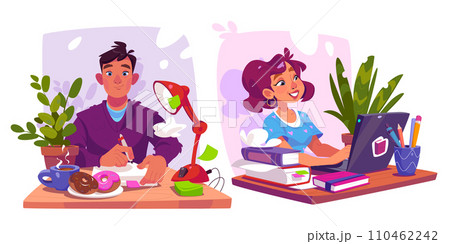 Book writer cartoon concept Book writer cartoon concept 110462242