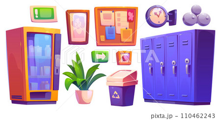 School hall interior elements set 110462243