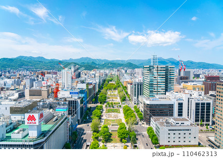 【北海道】さっぽろテレビ塔から見える札幌の街並み 【北海道】さっぽろテレビ塔から見える札幌の街並み 110462313