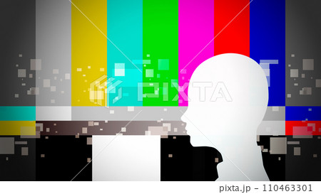カラーバー風の背景素材 カラーバー風の背景素材 110463301