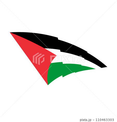 Palestine flag Vector icon design illustration 110463303