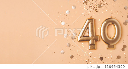 40 years celebration. Greeting banner. 40 years celebration. Greeting banner. 110464390