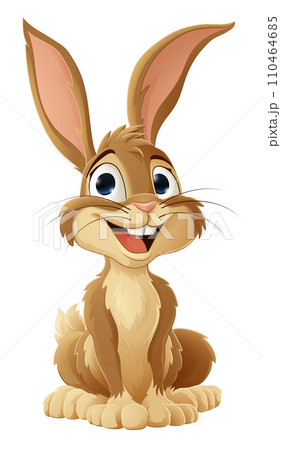 Easter Bunny Rabbit Cartoon Fun Animal Character 110464685