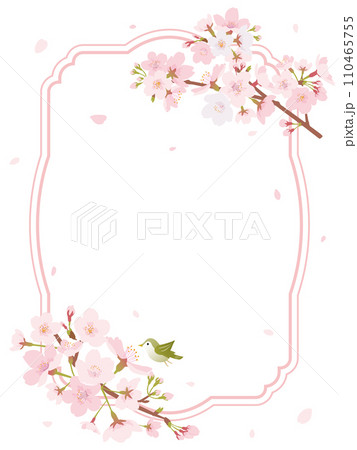 桜のフレーム素材 110465755