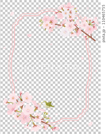 桜のフレーム素材 110465755
