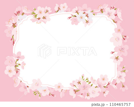 桜のフレーム素材 110465757