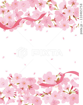 桜のフレーム素材 桜のフレーム素材 110465758