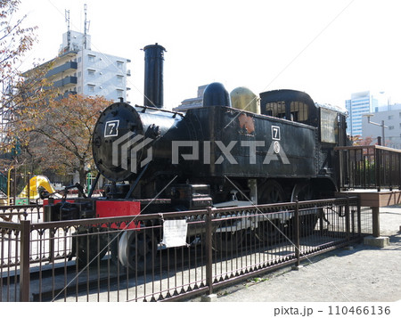 品川区の東品川公園に静態保存されている西武鉄道7号蒸気機関車 品川区の東品川公園に静態保存されている西武鉄道7号蒸気機関車 110466136