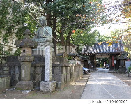 品川区の品川寺(銅造地蔵菩薩坐像・山門) 品川区の品川寺(銅造地蔵菩薩坐像・山門) 110466203
