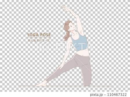 Women's Yoga Pose: Dog Pose No. 2 Color 110467322