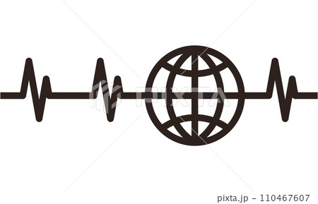 Globe heartbeat Globe heartbeat 110467607