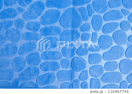 New bath mat isolated on white. Bathroom rug 110467748