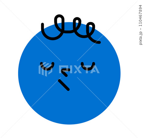 Round face expressing emotion. Resentment, offense, denial Round face expressing emotion. Resentment, offense, denial 110467894