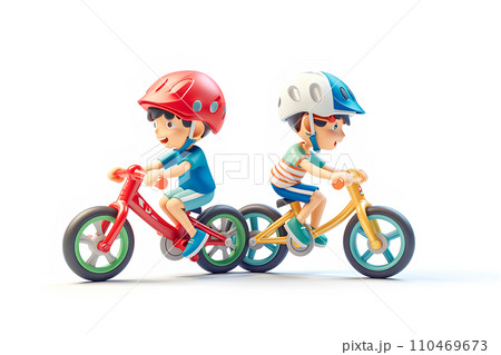 自転車と少年 110469673