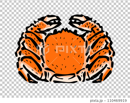 A simple illustration of a hairy crab 110469919