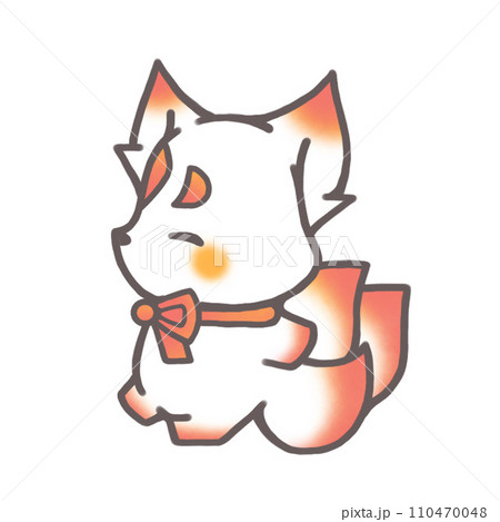 赤い妖狐の横顔 110470048