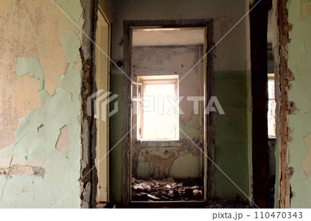ruins of an old house with window light ruins of an old house with window light 110470343