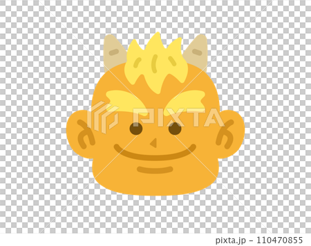 Illustration of yellow demon icon 110470855