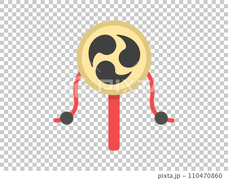 でんでん太鼓のアイコンのイラスト 110470860