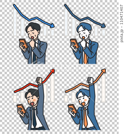 Stock graph and business man illustration Stock graph and business man illustration 110471407