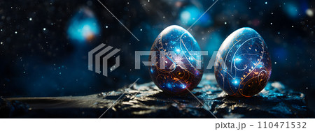 futuristic Easter eggs futuristic Easter eggs 110471532