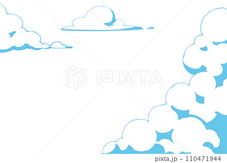 背景素材_青空と入道雲 110471944