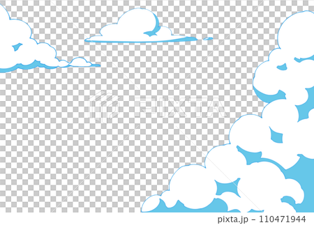背景素材_青空と入道雲 110471944