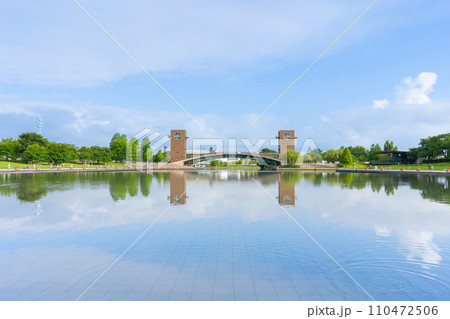 富山県 富岩運河環水公園の景色 富山県 富岩運河環水公園の景色 110472506