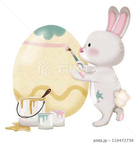 Easter rabbit painting Easter eggs Easter rabbit painting Easter eggs 110472736