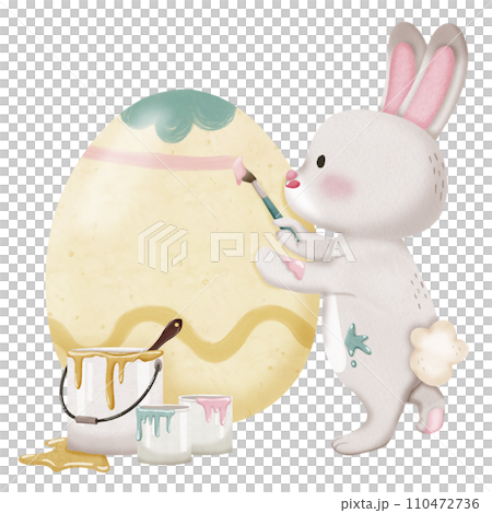 Easter rabbit painting Easter eggs Easter rabbit painting Easter eggs 110472736