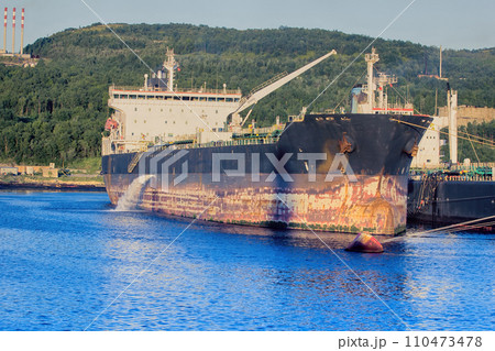 cargo ship at pier little North port cargo ship at pier little North port 110473478
