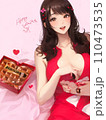 バレンタインデー　美女　Valentine's Day　チョコ　chocolates　バレンタインイ 110473535