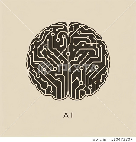 AIを内蔵した人間の頭脳 AIを内蔵した人間の頭脳 110473807