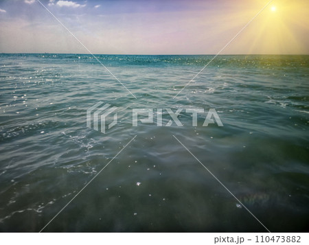 small commotion on surface sea 110473882