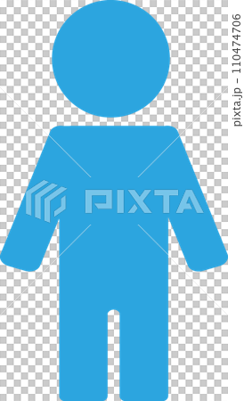 People pictogram child upright silhouette icon whole body 110474706