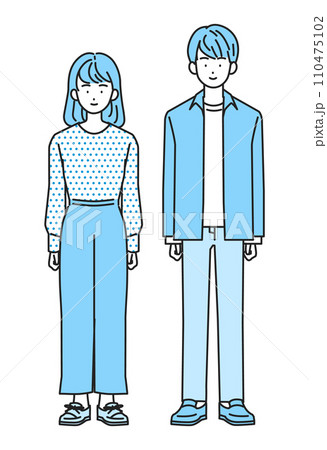 私服の学生　男女 110475102