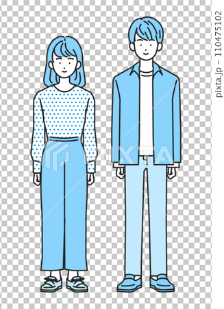 私服の学生　男女 110475102