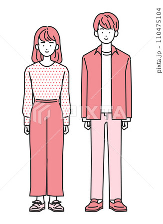 私服の学生　男女 110475104