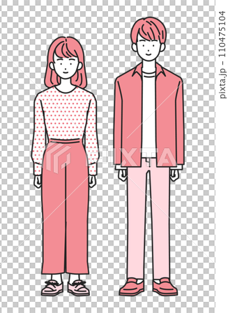 私服の学生　男女 110475104