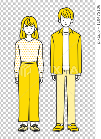 私服の学生　男女 110475106