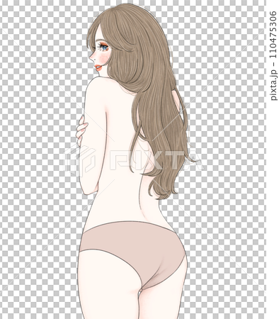トップレスの女性 110475306