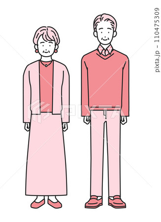 シニア世代の夫婦 110475309