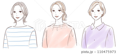 色々なミドル世代の女性 110475973