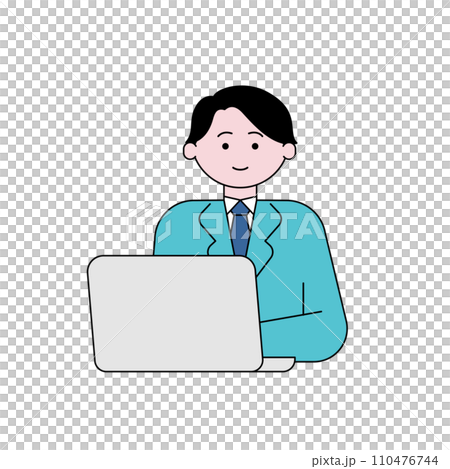 A man working on a laptop A man working on a laptop 110476744