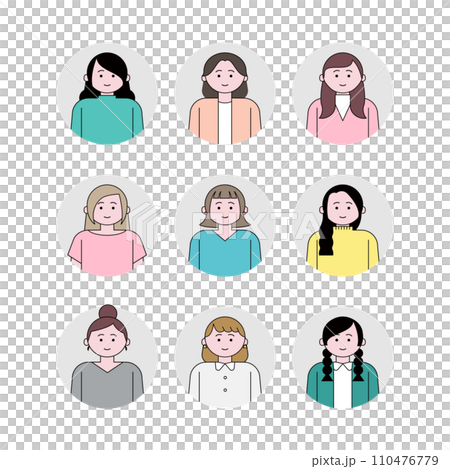 各種婦女的插圖集 各種婦女的插圖集 110476779