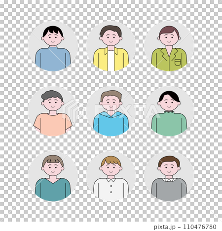Illustration set of various men Illustration set of various men 110476780